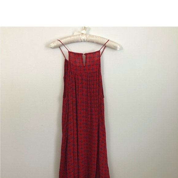 Braeve beaded Swing Halter Dress Red L - Picture 3 of 6